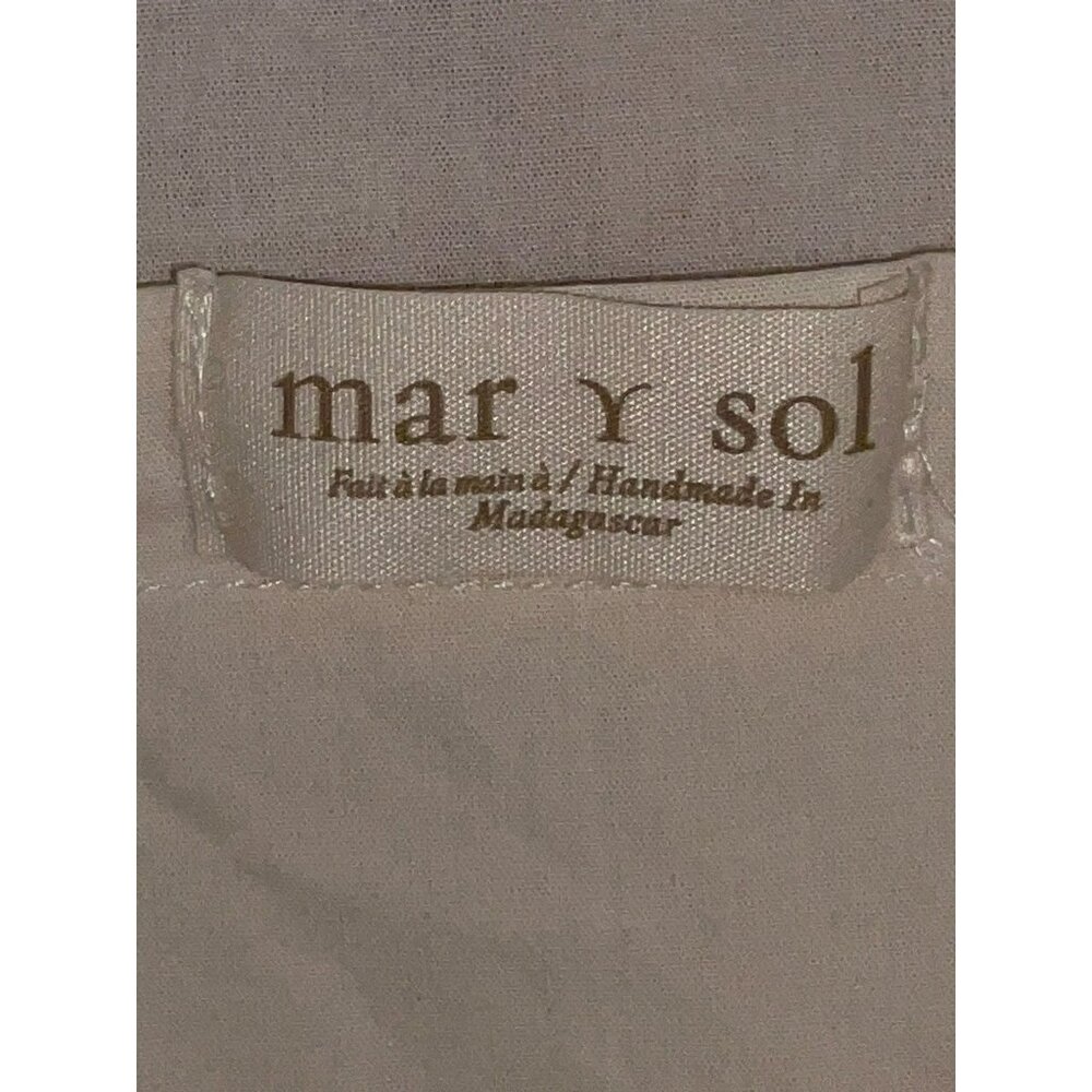 Mar Y Sol Straw Amalfi Tote Bag Used Striped Sunflower / Natural - Picture 13 of 16